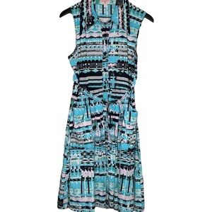 Plenty by Tracy Reese Full Button Sleeveless Dress with Tie Size 10